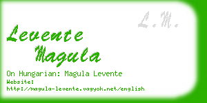 levente magula business card
